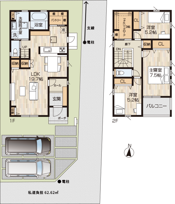 2号地の参考間取り図