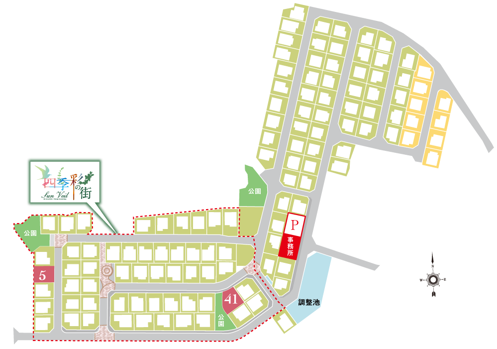 サンヴェール東登美ヶ丘の街区画図
