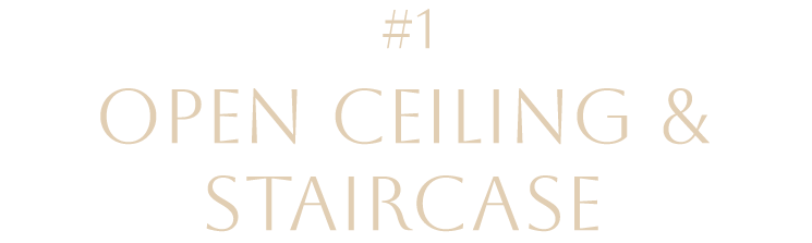 OPEN CEILING & STAIRCASE
